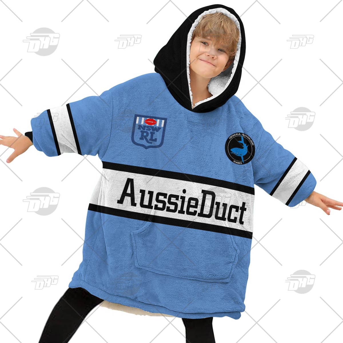 Personalised Vintage NRL Cronulla-Sutherland Sharks retro jersey oodie blanket hoodie snuggie hoodies Personalised Vintage NRL Cronulla-Sutherland Sharks retro jersey oodie blanket hoodie snuggie hoodies