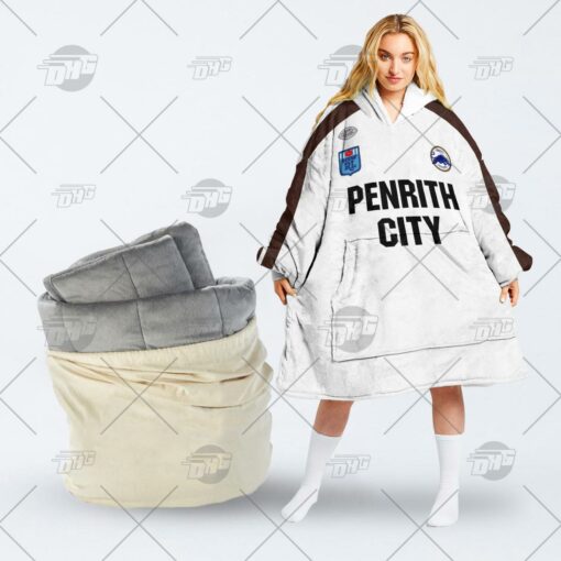 Personalised Vintage NRL Penrith Panthers retro jersey oodie blanket hoodie snuggie hoodies
