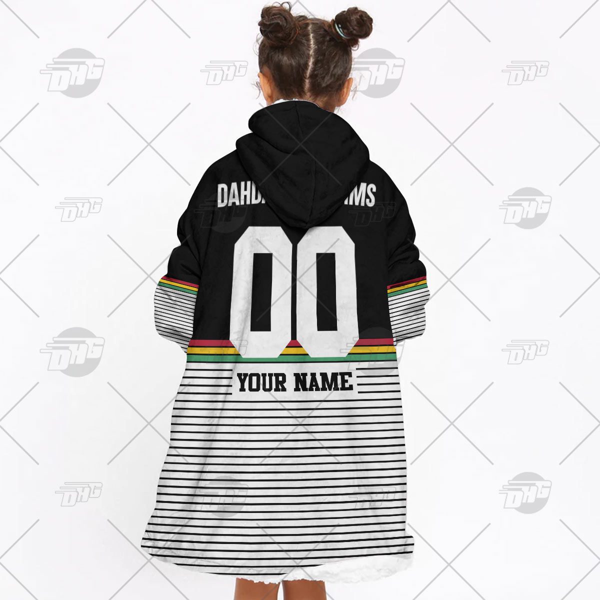 Personalised Vintage NRL Penrith Panthers retro jersey oodie blanket hoodie snuggie hoodies