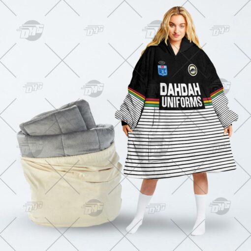 Personalised Vintage NRL Penrith Panthers retro jersey oodie blanket hoodie snuggie hoodies
