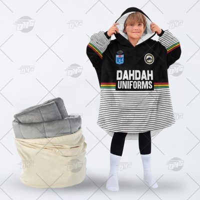 Personalised Vintage NRL Penrith Panthers retro jersey oodie blanket hoodie snuggie hoodies