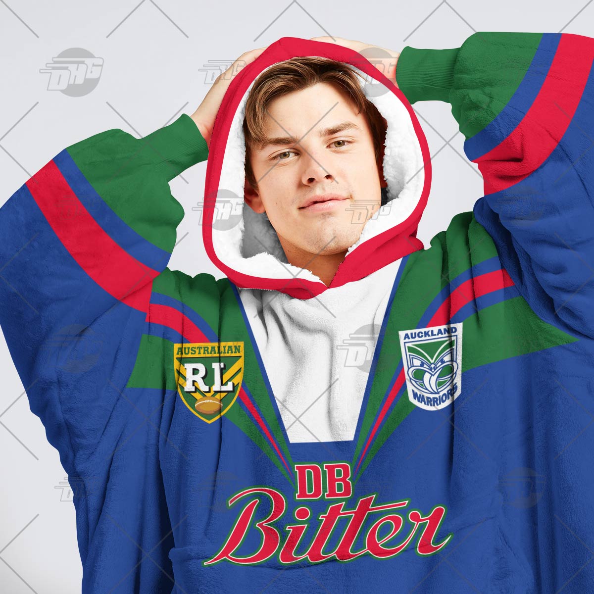 Personalised Vintage NRL New Zealand Warriors retro jersey oodie blanket hoodie snuggie hoodies Personalised Vintage NRL New Zealand Warriors retro jersey oodie blanket hoodie snuggie hoodies