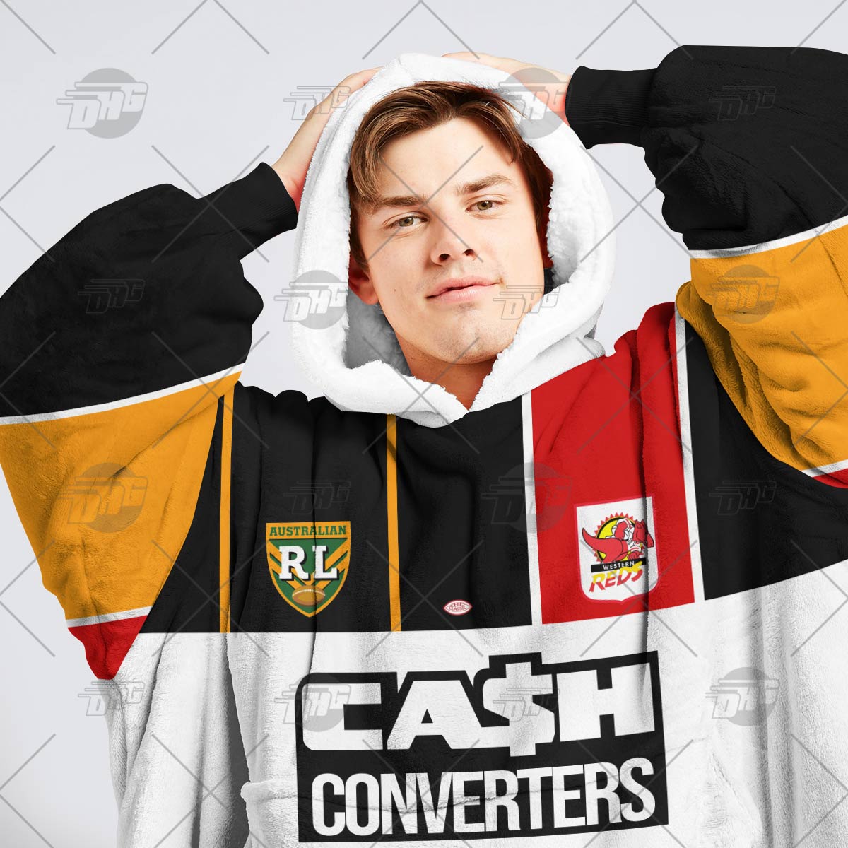 Personalised Vintage NRL Western Reds retro jersey oodie blanket hoodie snuggie hoodies Personalised Vintage NRL Western Reds retro jersey oodie blanket hoodie snuggie hoodies