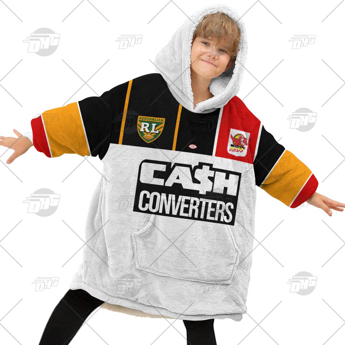 Personalised Vintage NRL Western Reds retro jersey oodie blanket hoodie snuggie hoodies Personalised Vintage NRL Western Reds retro jersey oodie blanket hoodie snuggie hoodies