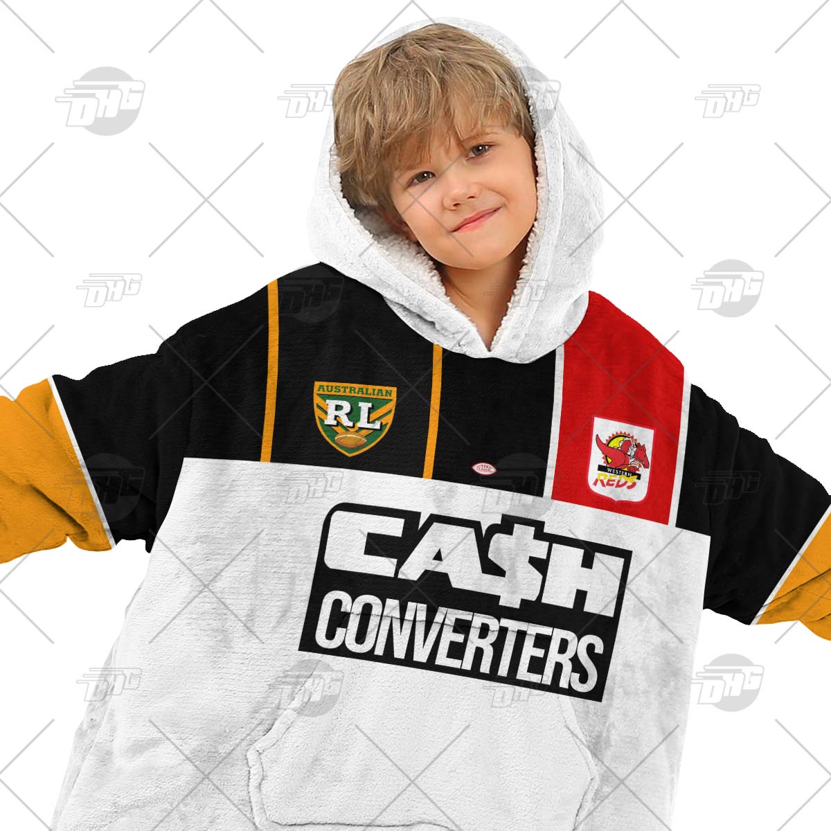 Personalised Vintage NRL Western Reds retro jersey oodie blanket hoodie snuggie hoodies Personalised Vintage NRL Western Reds retro jersey oodie blanket hoodie snuggie hoodies
