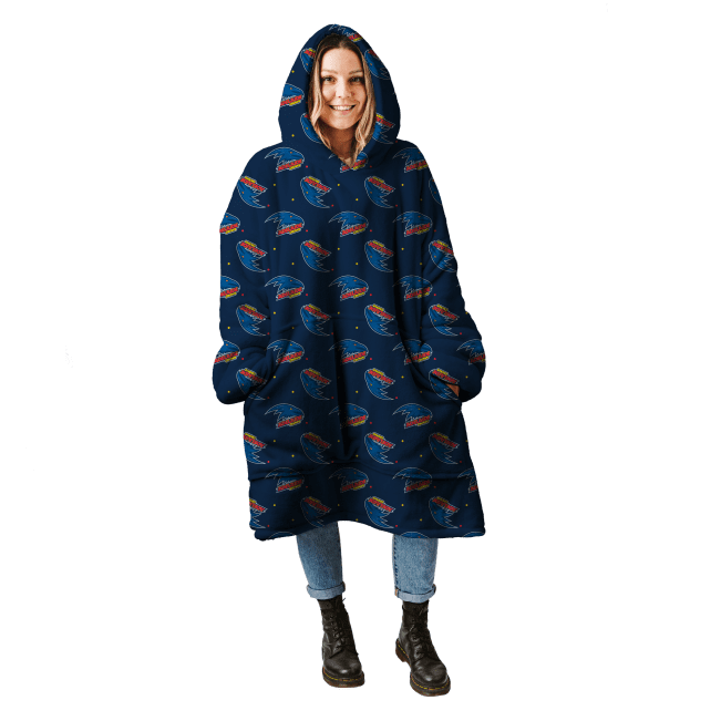 AFL ADELAIDE  oodie blanket hoodie blanket wearable snuggie hoodies