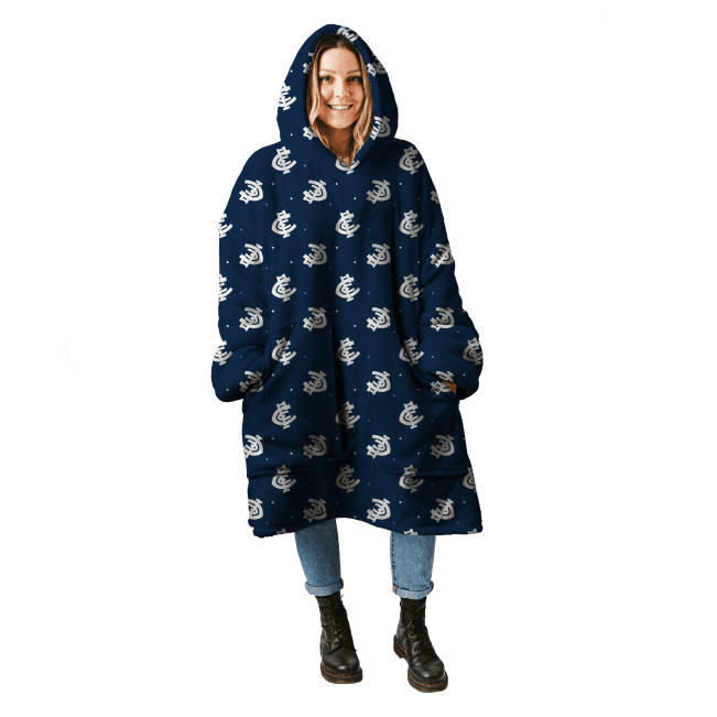 AFL Carlton Blues oodie blanket hoodie blanket wearable snuggie hoodies