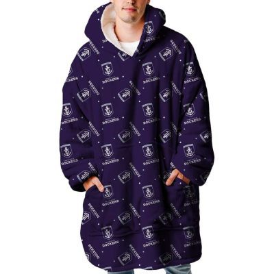 AFL Fremantle Dockers oodie blanket hoodie blanket wearable snuggie hoodies