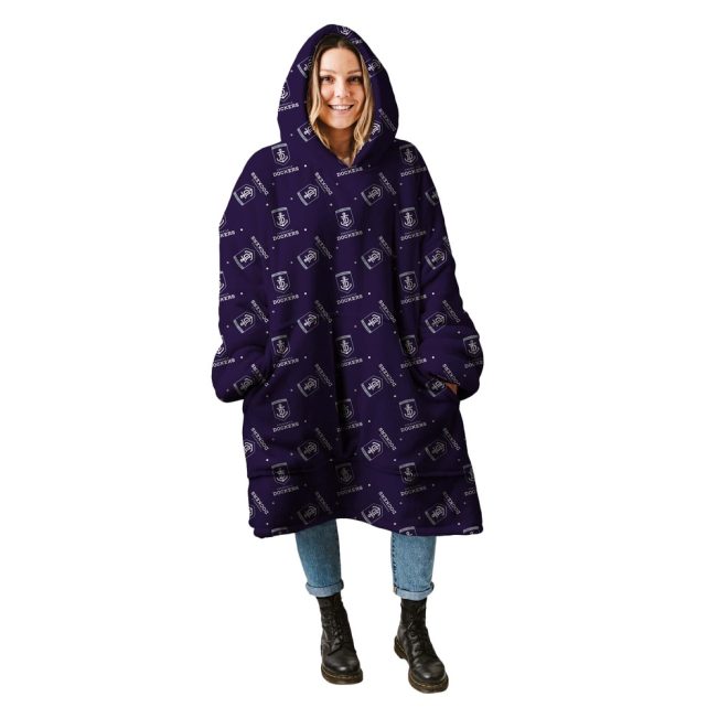 AFL Fremantle Dockers oodie blanket hoodie blanket wearable snuggie hoodies