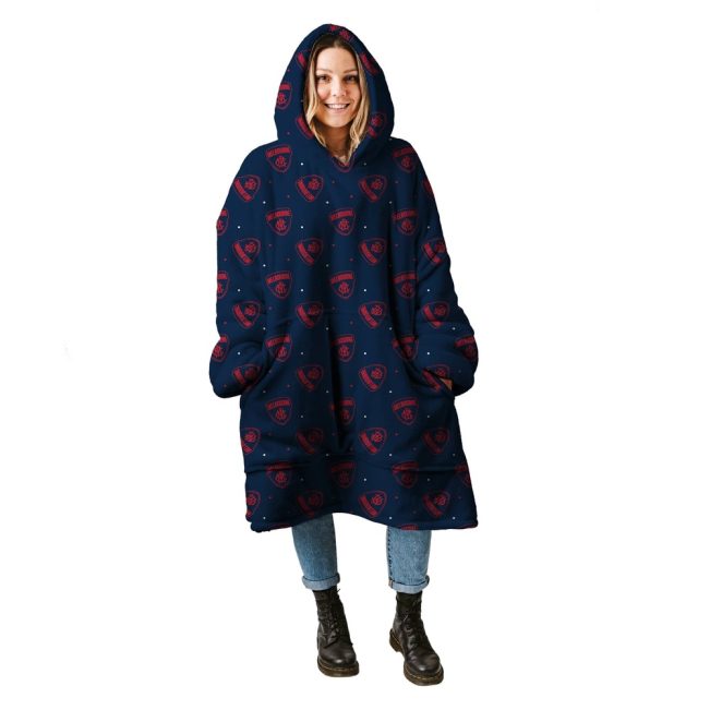 AFL Melbourne Demons oodie blanket hoodie blanket wearable snuggie hoodies