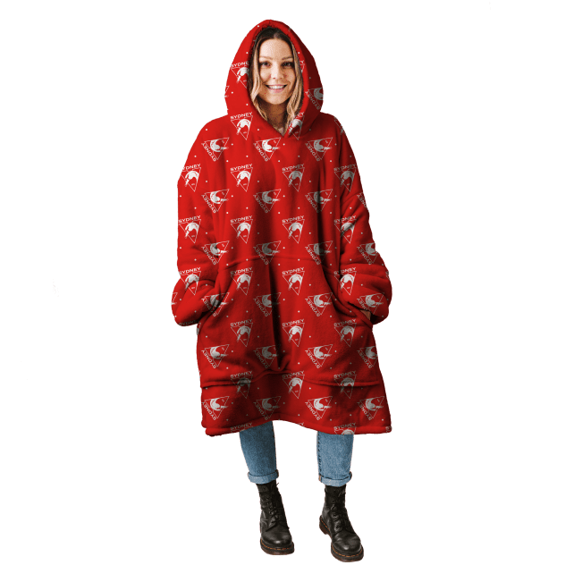 AFL Sydney Swans oodie blanket hoodie blanket wearable snuggie hoodies