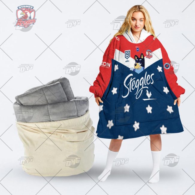 NRL Sydney Roosters Bluey oodie blanket hoodie snuggie hoodies