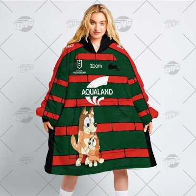 NRL South Sydney Rabbitohs Bluey oodie blanket hoodie snuggie hoodies