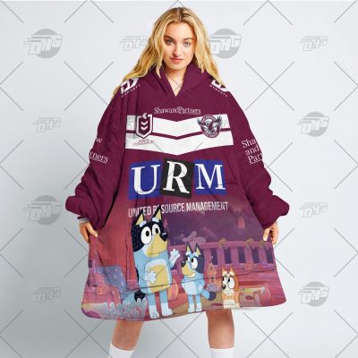 NRL Manly Warringah Sea Eagles Bluey oodie blanket hoodie snuggie hoodies