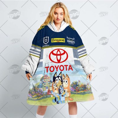 NRL North Queensland Cowboys Bluey oodie blanket hoodie snuggie hoodies