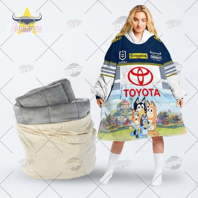 NRL North Queensland Cowboys Bluey oodie blanket hoodie snuggie hoodies