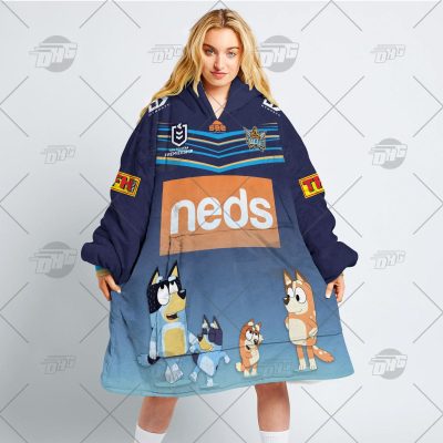 NRL Gold Coast Titans Bluey oodie blanket hoodie snuggie hoodies