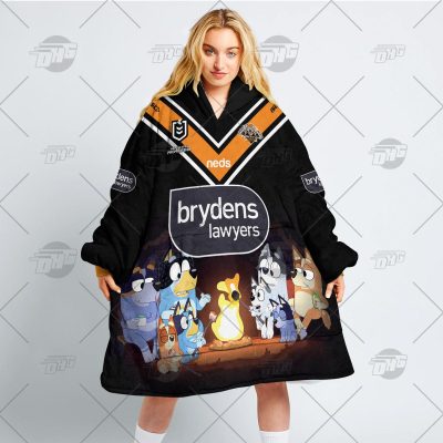 NRL Wests Tigers Bluey oodie blanket hoodie snuggie hoodies