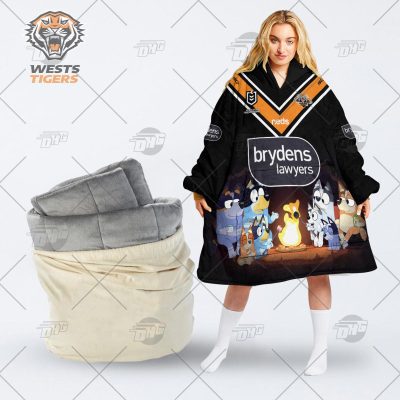 NRL Wests Tigers Bluey oodie blanket hoodie snuggie hoodies