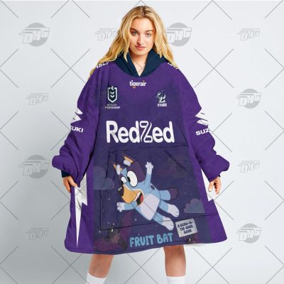 NRL Melbourne Storm Bluey oodie blanket hoodie snuggie hoodies