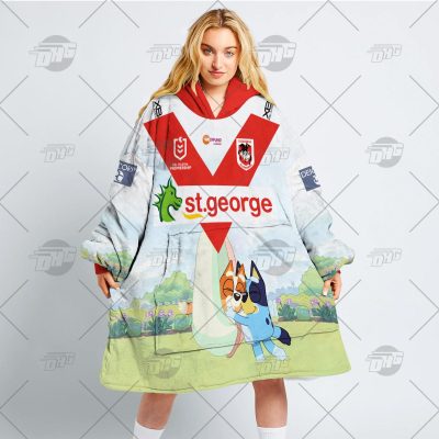 NRL St. George Illawarra Dragons Bluey oodie blanket hoodie snuggie hoodies