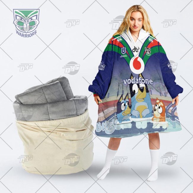 NRL New Zealand Warriors Bluey oodie blanket hoodie snuggie hoodies