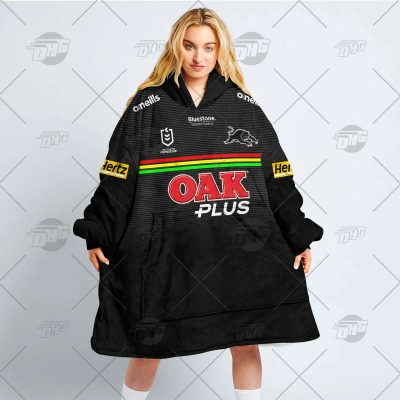 Personalized NRL Penrith Panthers oodie blanket hoodie snuggie hoodies