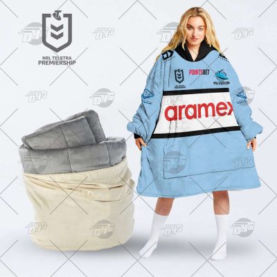 Personalized NRL Cronulla-Sutherland Sharks oodie blanket hoodie snuggie hoodies Personalized NRL Cronulla-Sutherland Sharks oodie blanket hoodie snuggie hoodies