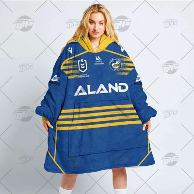 Personalized NRL NRL Parramatta Eels oodie blanket hoodie snuggie hoodies