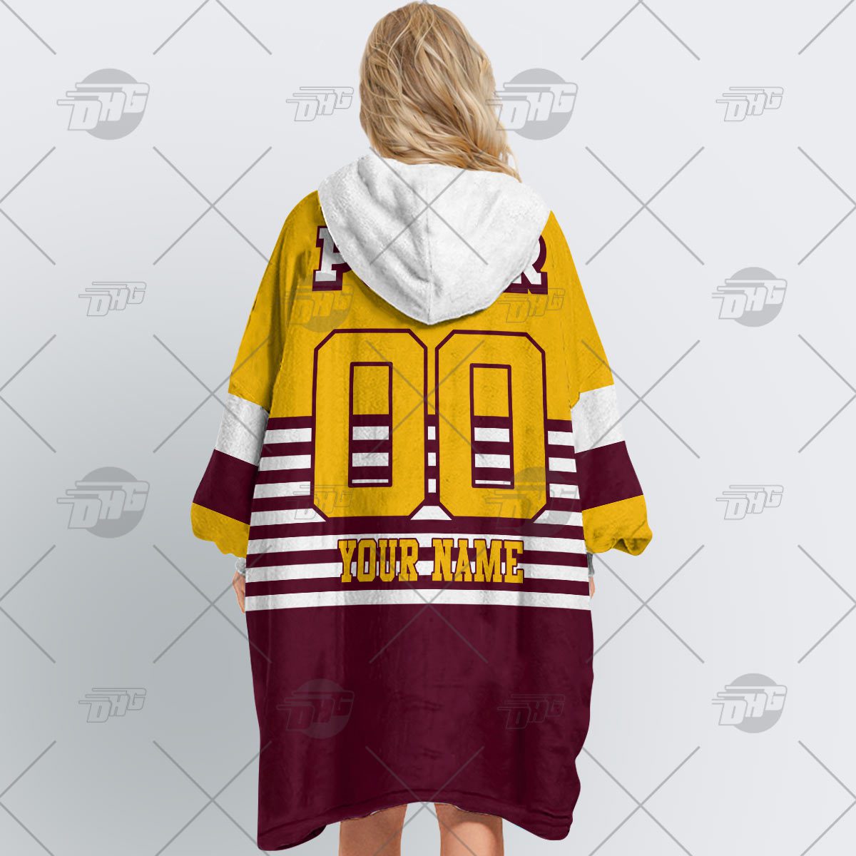 Personalised Vintage NRL Brisbane Broncos retro jersey oodie blanket hoodie snuggie hoodies Personalised Vintage NRL Brisbane Broncos retro jersey oodie blanket hoodie snuggie hoodies