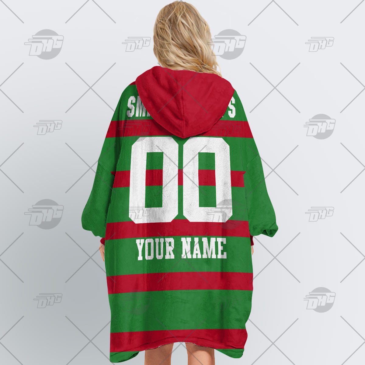 Personalised Vintage NRL South Sydney Rabbitohs retro jersey oodie blanket hoodie snuggie hoodies Personalised Vintage NRL South Sydney Rabbitohs retro jersey oodie blanket hoodie snuggie hoodies
