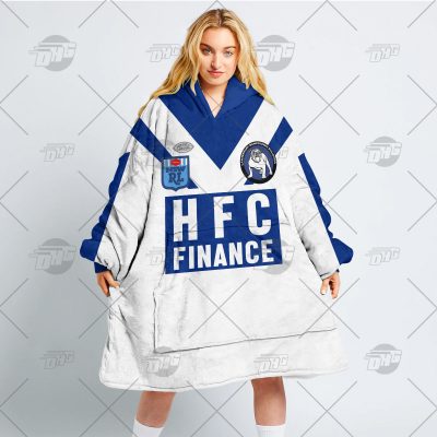 Personalised Vintage NRL Canterbury Bulldogs retro jersey oodie blanket hoodie snuggie hoodies
