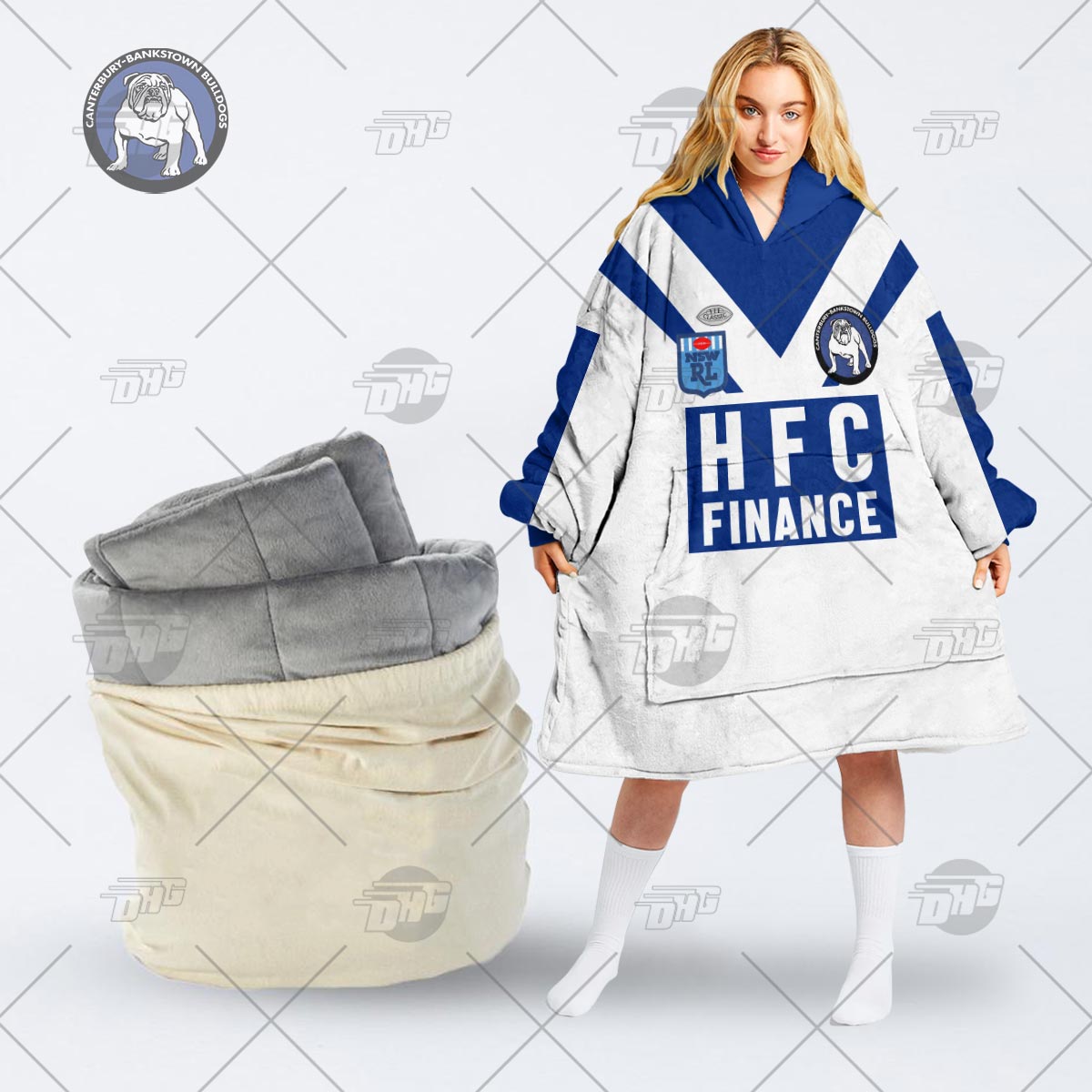 Personalised Vintage NRL Canterbury Bulldogs retro jersey oodie blanket hoodie snuggie hoodies Personalised Vintage NRL Canterbury Bulldogs retro jersey oodie blanket hoodie snuggie hoodies