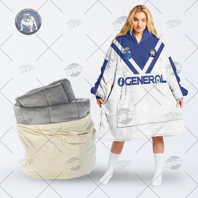 Personalised Vintage NRL Canterbury Bulldogs retro jersey oodie blanket hoodie snuggie hoodies