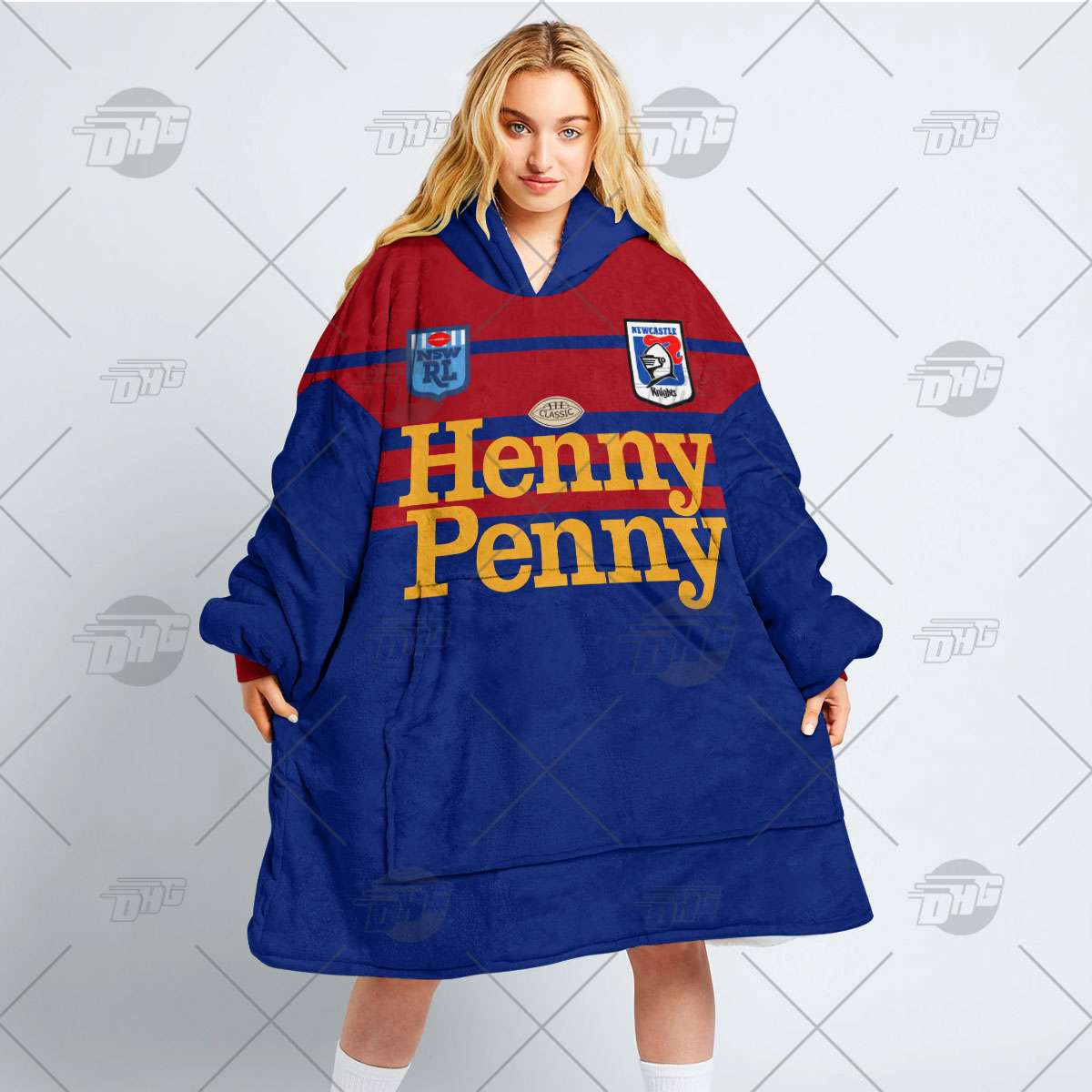 Personalised Vintage NRL Newcastle Knights retro jersey oodie blanket hoodie snuggie hoodies Personalised Vintage NRL Newcastle Knights retro jersey oodie blanket hoodie snuggie hoodies