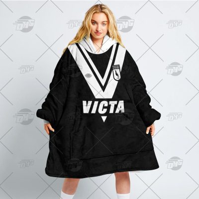 Personalised Vintage NRL Wests Tigers retro jersey oodie blanket hoodie snuggie hoodies