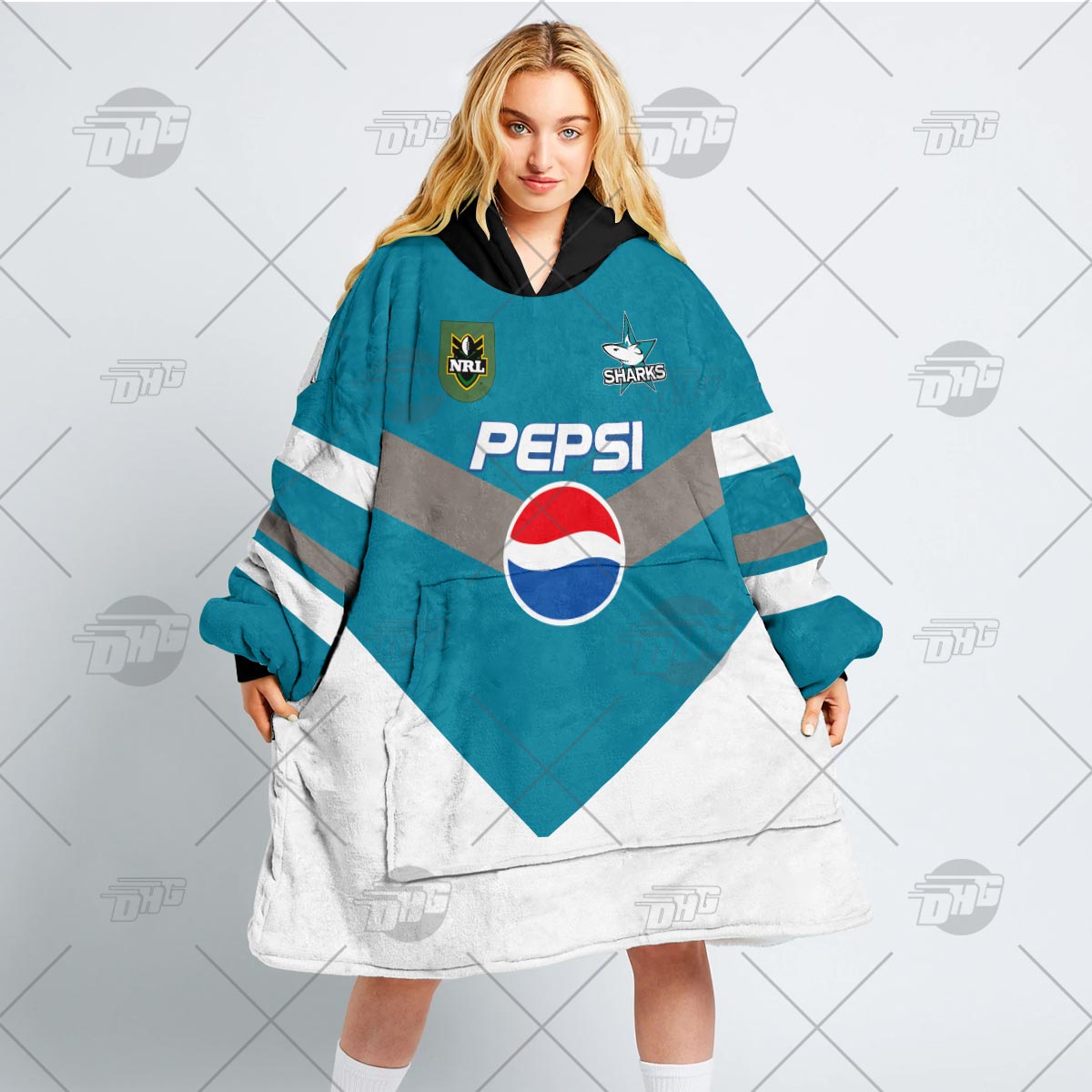Personalised Vintage NRL Cronulla-Sutherland Sharks retro jersey oodie blanket hoodie snuggie hoodies Personalised Vintage NRL Cronulla-Sutherland Sharks retro jersey oodie blanket hoodie snuggie hoodies