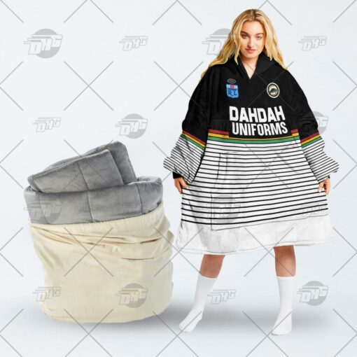 Personalised Vintage NRL Penrith Panthers retro jersey oodie blanket hoodie snuggie hoodies