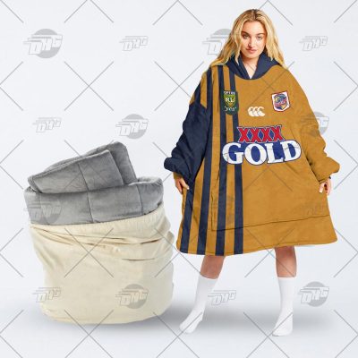 Personalised Vintage NRL South Queensland Crushers retro jersey oodie blanket hoodie snuggie hoodies