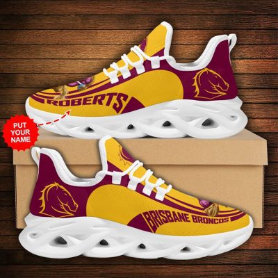 Nrl Brisbane Broncos Custom Name Clunky Max Soul Shoes - Hot Sale 2025