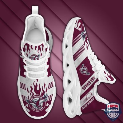 Nrl Manly Warringah Sea Eagles Custom Name Max Soul Shoes - Hot Sale 2025