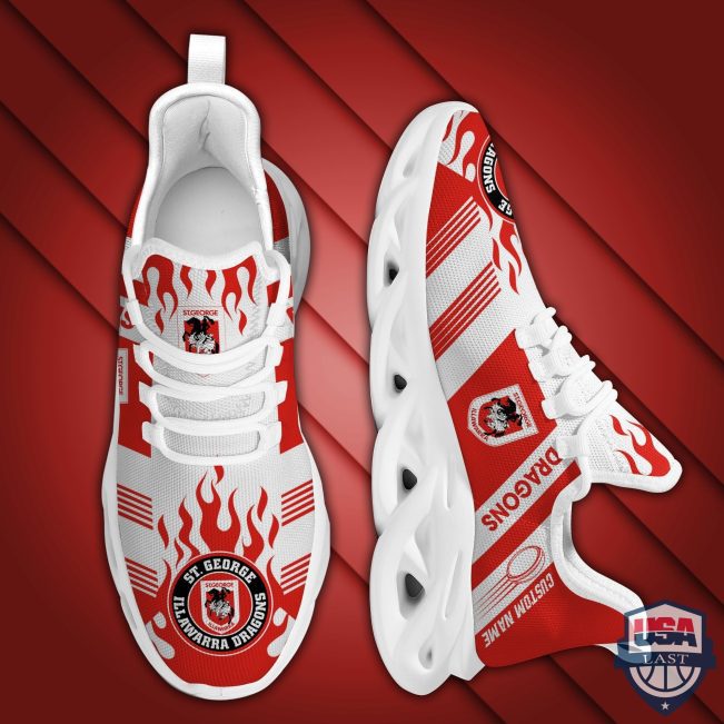 Nrl St George Illawarra Dragons Custom Name Max Soul Shoes - Hot Sale 2025