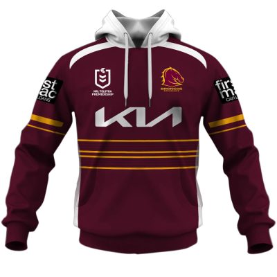 Personalised Brisbane Broncos Home Jerseys NRL 2025 Hoodies T-shirts - Soulcals.com