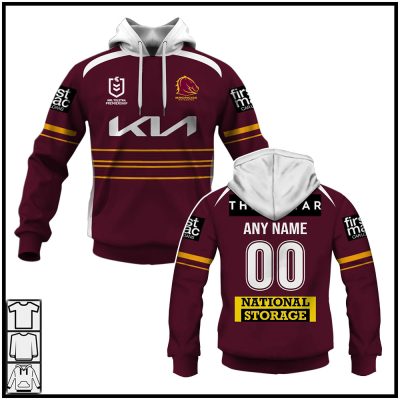 Personalised Brisbane Broncos Home Jerseys NRL 2025 Hoodies T-shirts - Soulcals.com