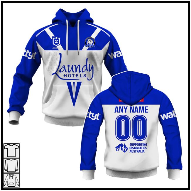 Personalised Canterbury Bankstown Bulldogs Home Jerseys NRL 2025 Hoodies T-shirts - Soulcals.com