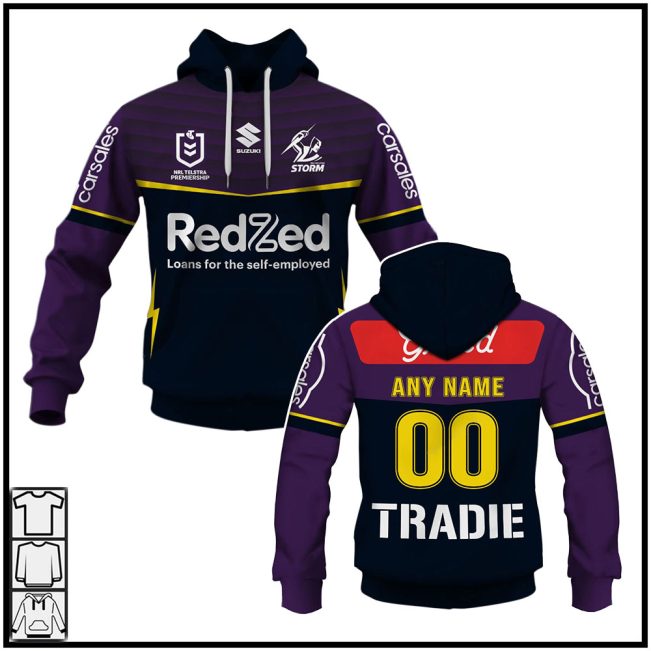 Personalised Melbourne Storm Home Jerseys NRL 2025 Hoodies T-shirts - Soulcals.com