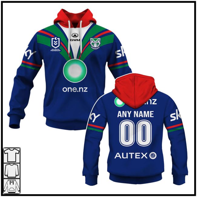 Personalised New Zealand Warriors Home Jerseys NRL 2025 Hoodies T-shirts - Soulcals.com