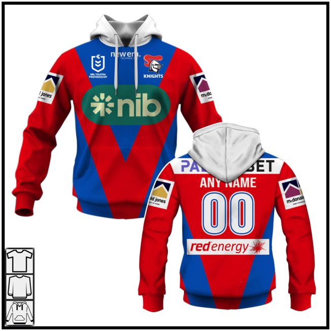Personalised Newcastle Knights Home Jerseys NRL 2025 Hoodies T-shirts - Soulcals.com
