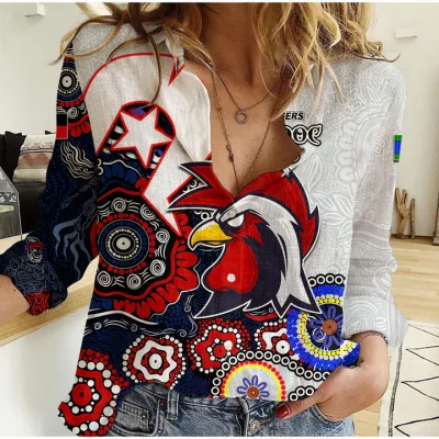 Brisbane Broncos Mascot NRL Casual Shirt NAIDOC 2023 Patterns LT6