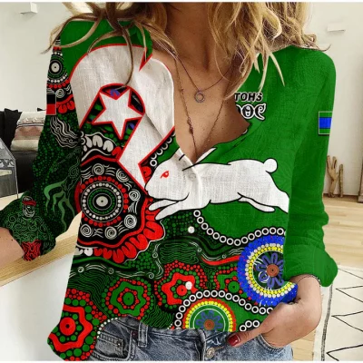 Brisbane Broncos Mascot NRL Casual Shirt NAIDOC 2023 Patterns LT6